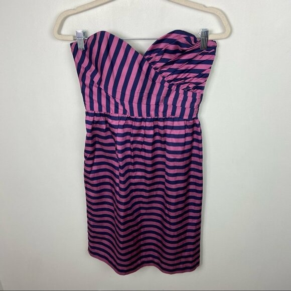 Anthropologie Silk Corset Sweetheart Neck Dress Purple On the Fold Corey Lynn 4 - Picture 5 of 11